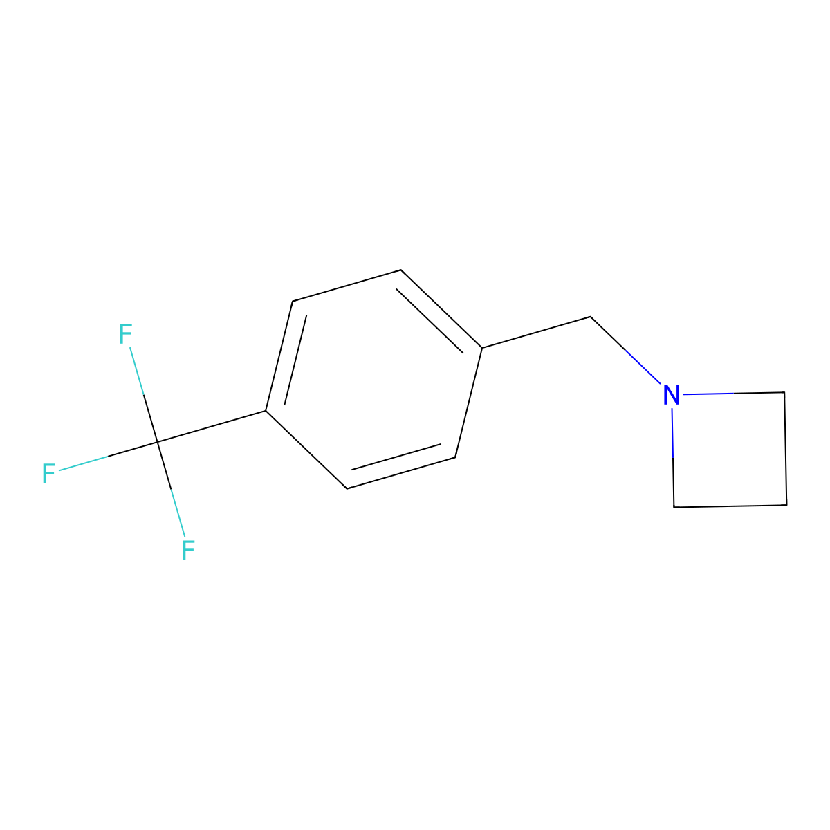 1-(4-(Trifluoromethyl)benzyl)azetidine molecular structure, CAS 2326240-59-7