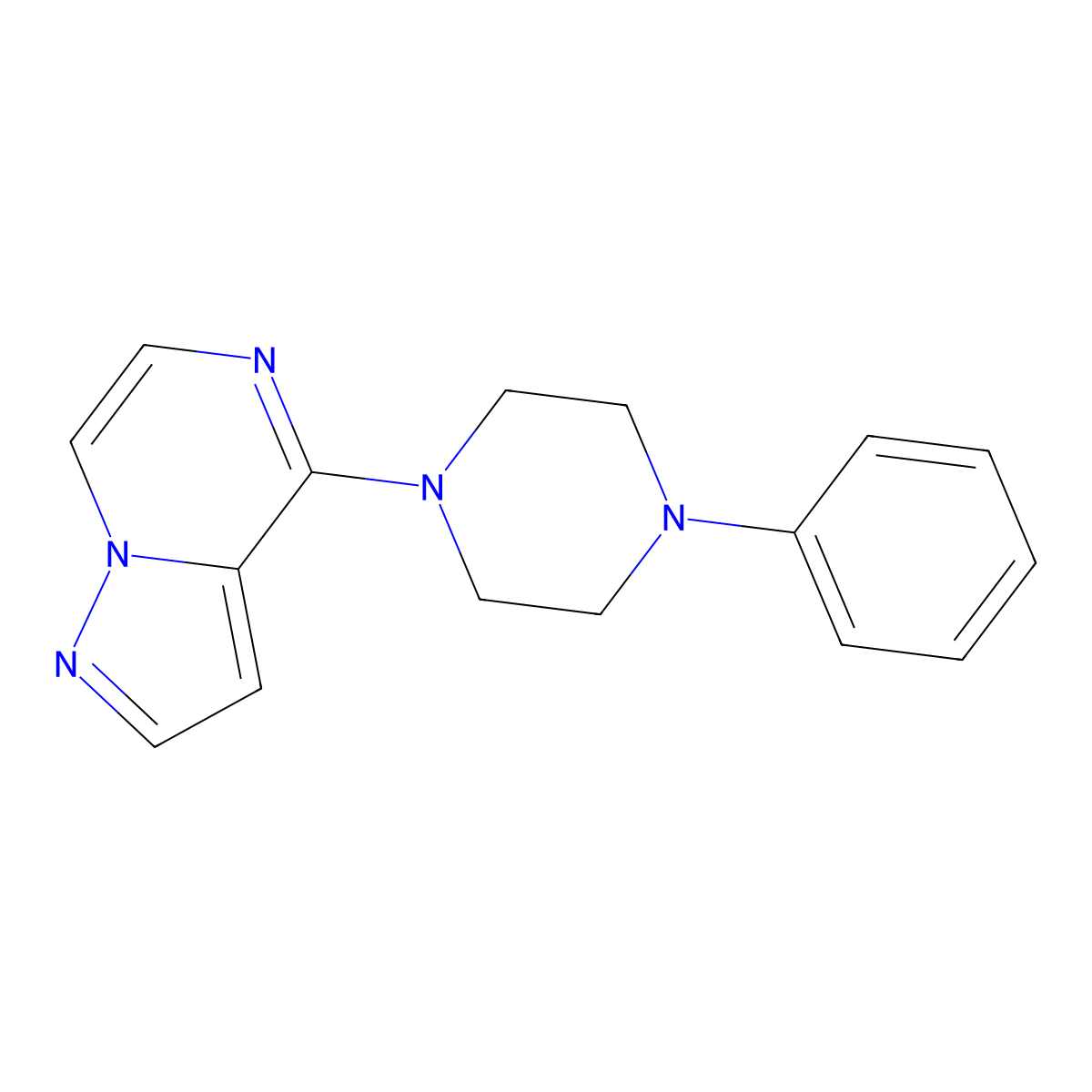 1-Phenyl-4-{pyrazolo[1,5-a]pyrazin-4-yl}piperazine molecular structure, CAS 2326246-66-4