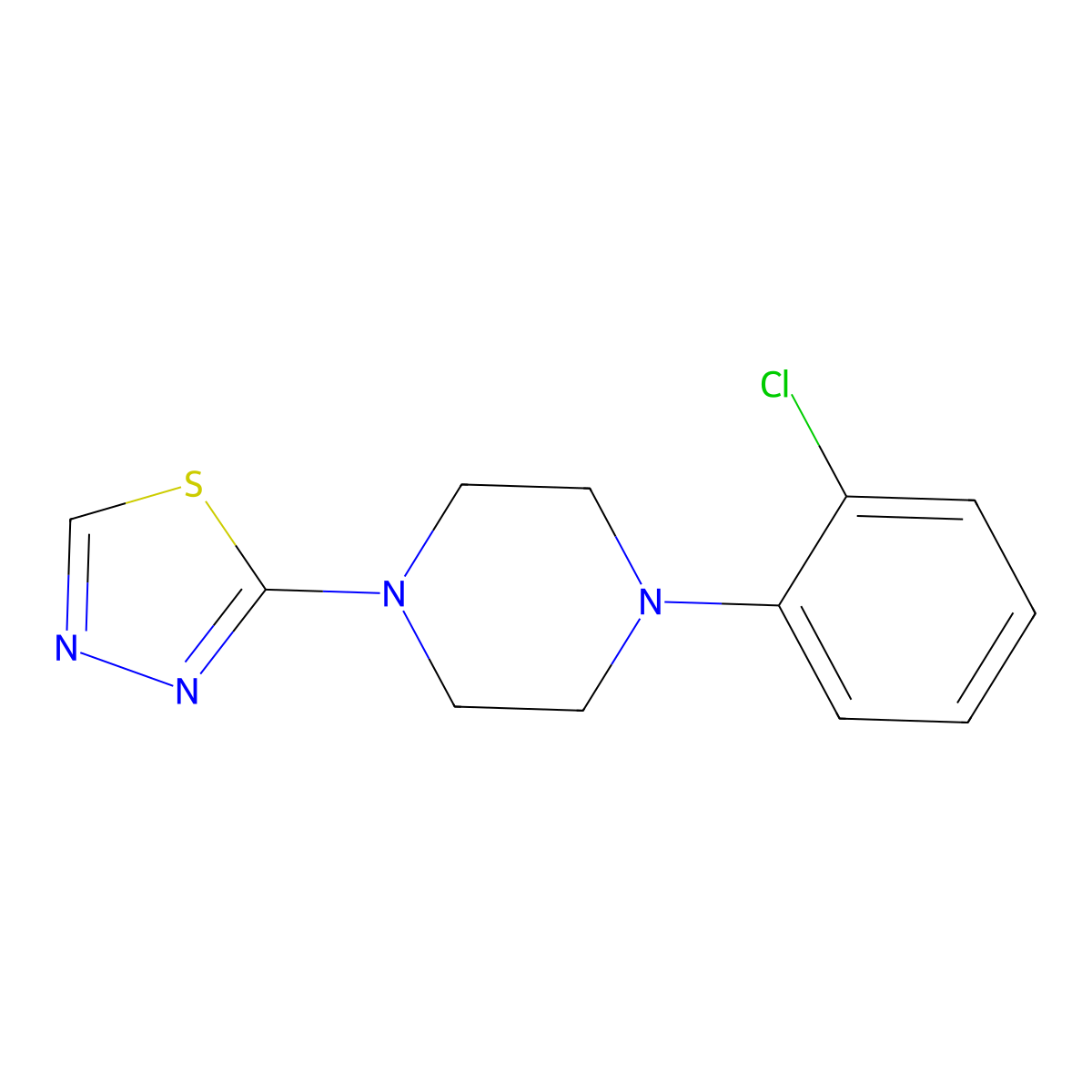 1-(2-Chlorophenyl)-4-(1,3,4-thiadiazol-2-yl)piperazine molecular structure, CAS 2326250-71-7