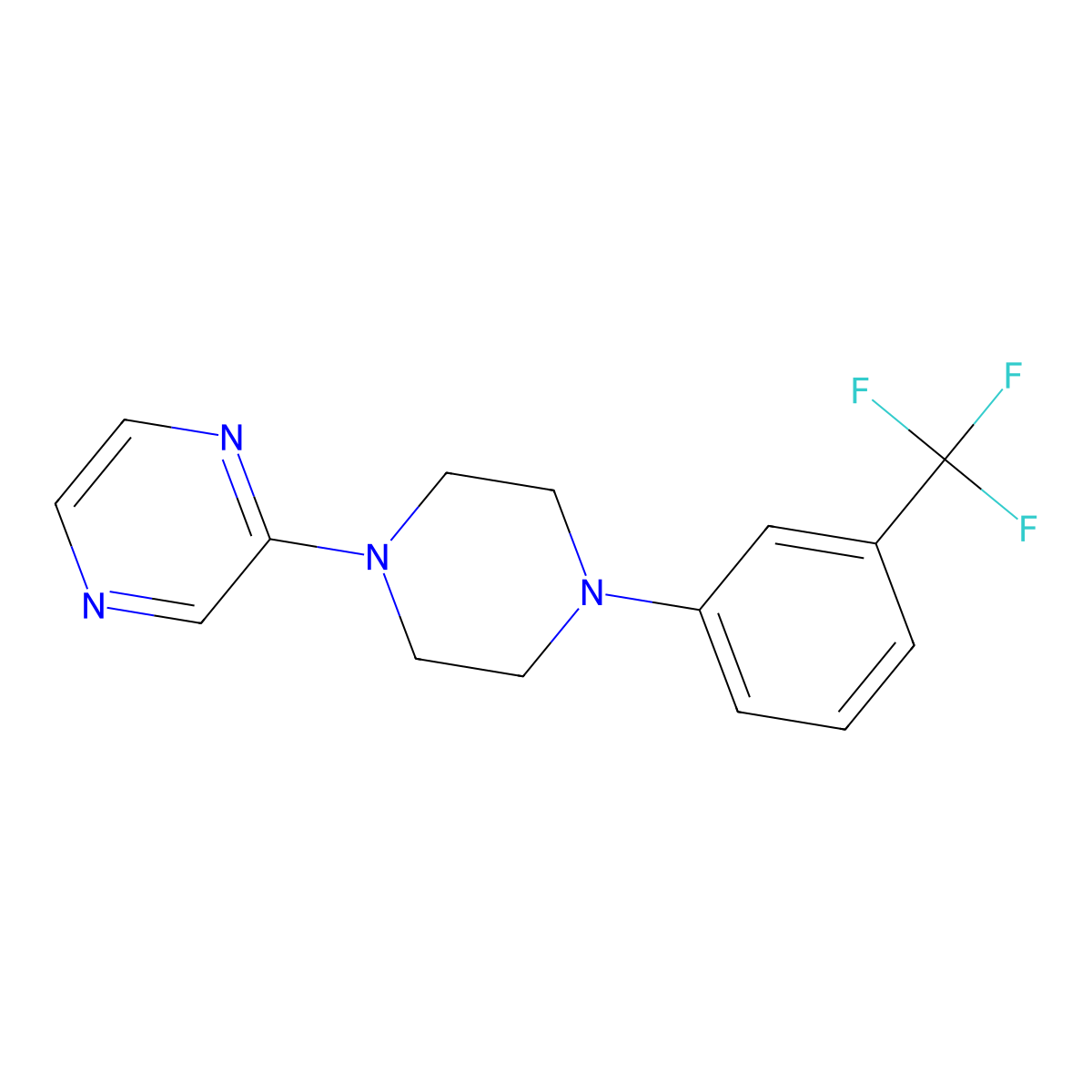 2-{4-[3-(Trifluoromethyl)phenyl]piperazin-1-yl}pyrazine molecular structure, CAS 2326257-18-3