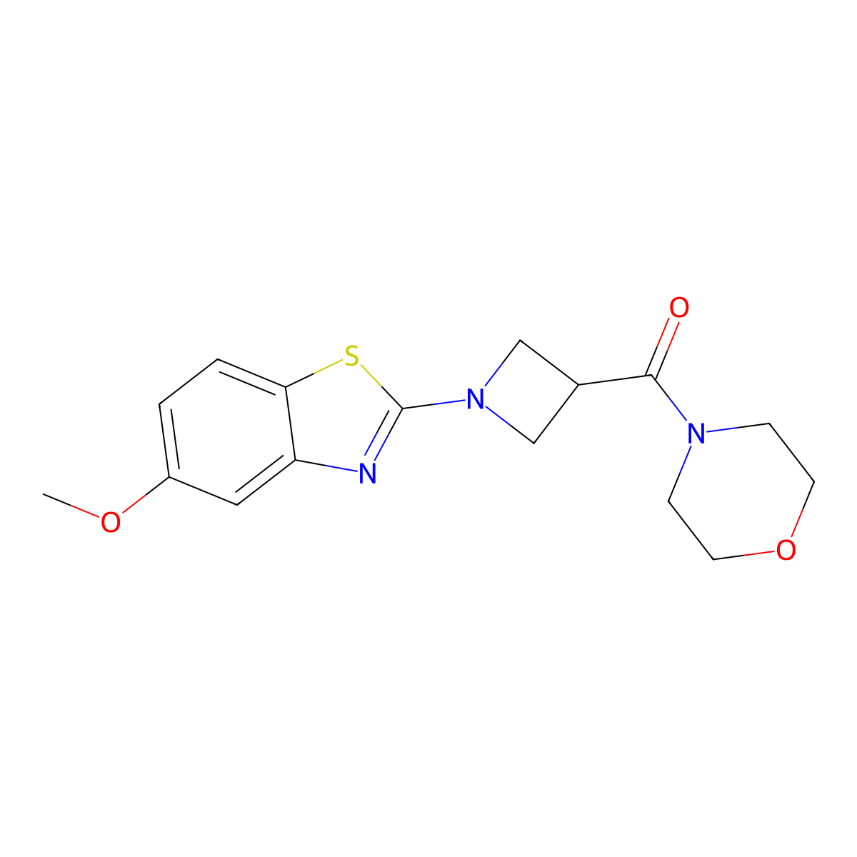 (1-(5-Methoxybenzo[d]thiazol-2-yl)azetidin-3-yl)(morpholino)methanone molecular structure, CAS 2326258-22-2