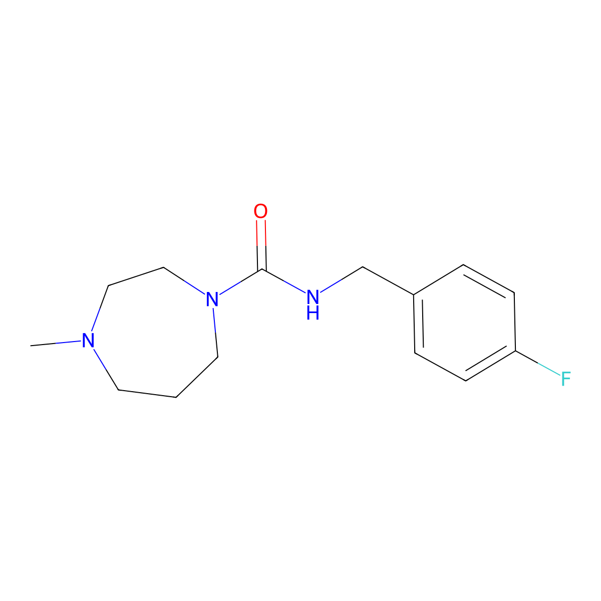 N-[(4-fluorophenyl)methyl]-4-methyl-1,4-diazepane-1-carboxamide molecular structure, CAS 2326262-00-2