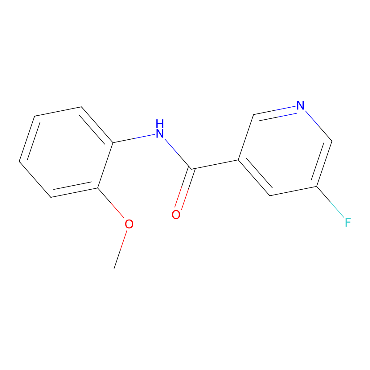 5-fluoro-N-(2-methoxyphenyl)pyridine-3-carboxamide molecular structure, CAS 2326272-19-7