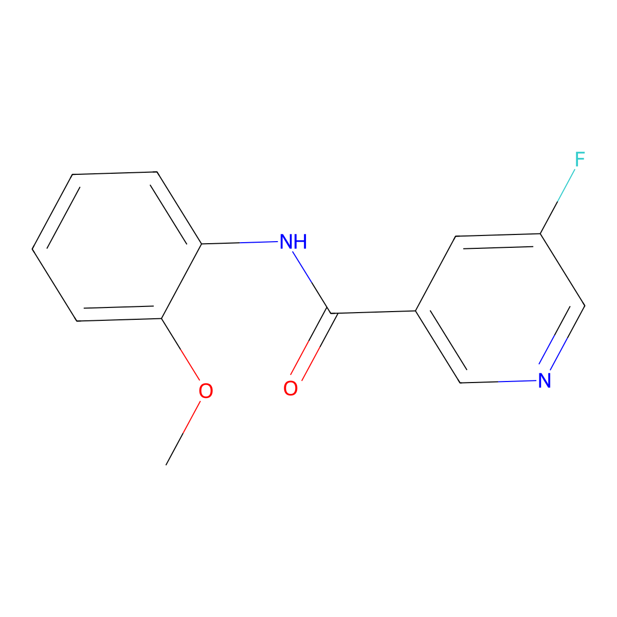 5-fluoro-N-(2-methoxyphenyl)pyridine-3-carboxamide molecular structure, CAS 2326272-19-7