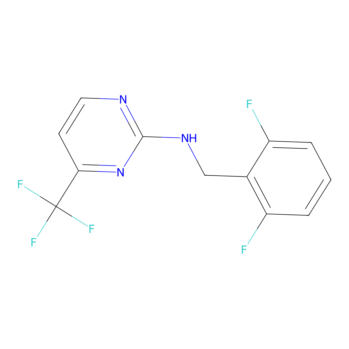 N-[(2,6-difluorophenyl)methyl]-4-(trifluoromethyl)pyrimidin-2-amine molecular structure, CAS 2326280-61-7