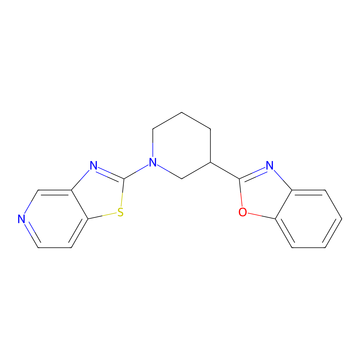 2-(1-{[1,3]Thiazolo[4,5-c]pyridin-2-yl}piperidin-3-yl)-1,3-benzoxazole molecular structure, CAS 2326283-16-1