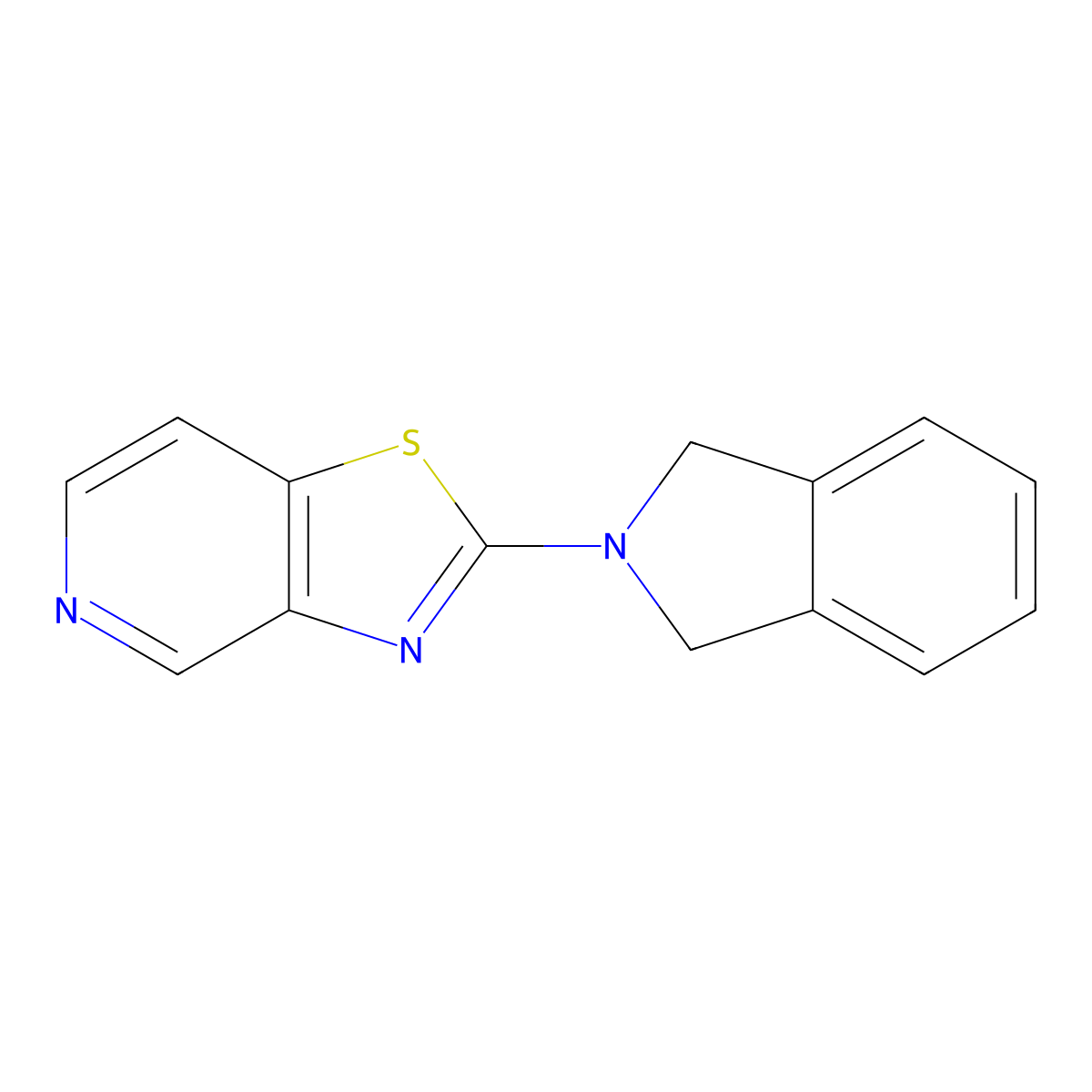 2-{[1,3]thiazolo[4,5-c]pyridin-2-yl}-2,3-dihydro-1H-isoindole molecular structure, CAS 2326288-08-6