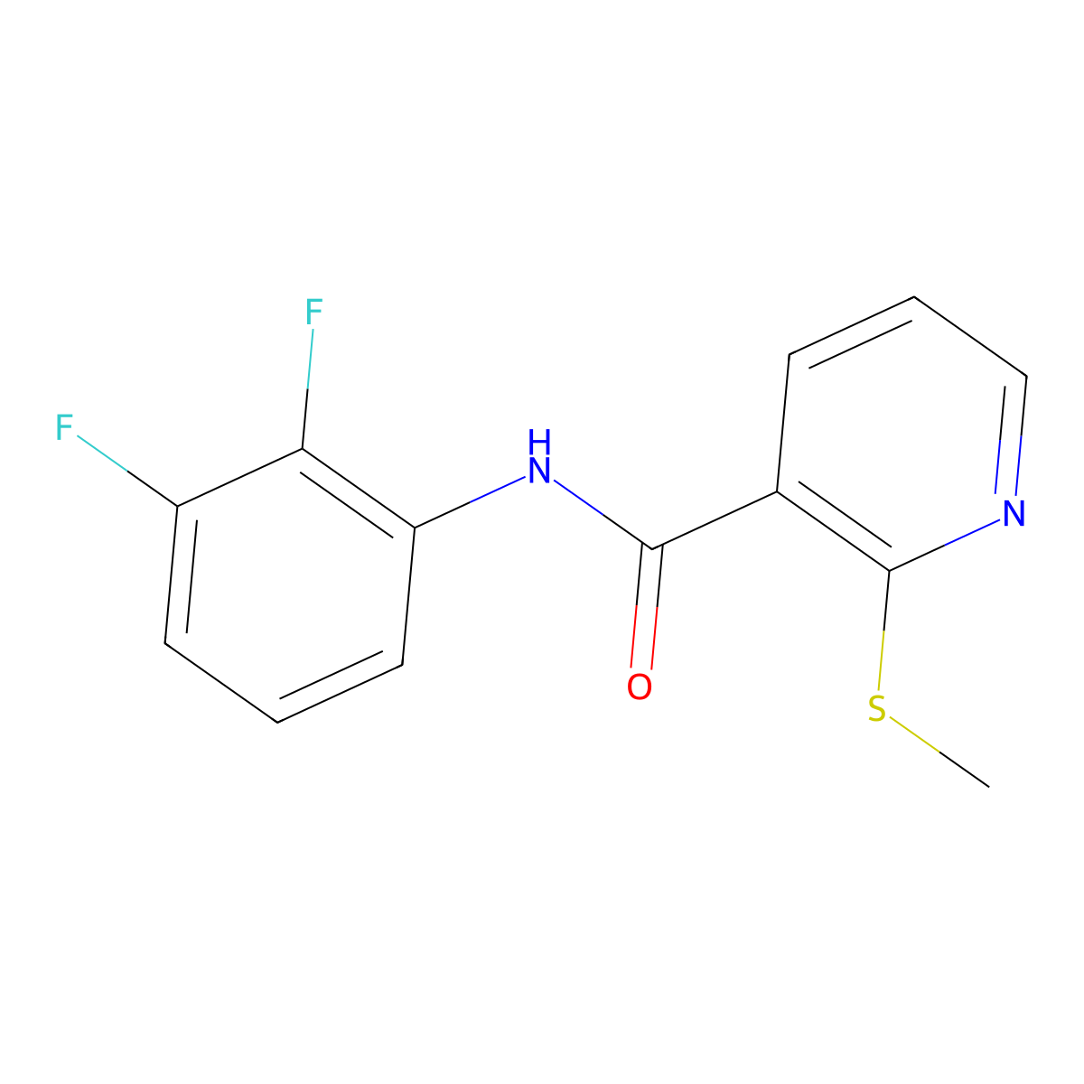 N-(2,3-difluorophenyl)-2-(methylsulfanyl)pyridine-3-carboxamide molecular structure, CAS 2326291-06-7