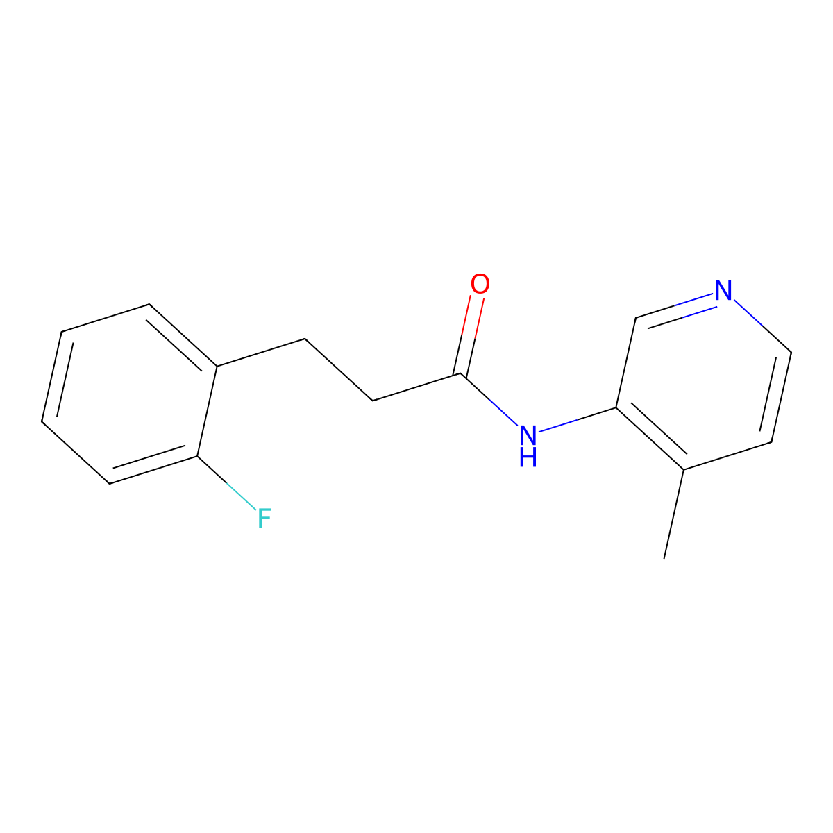 3-(2-fluorophenyl)-N-(4-methylpyridin-3-yl)propanamide molecular structure, CAS 2326291-60-3