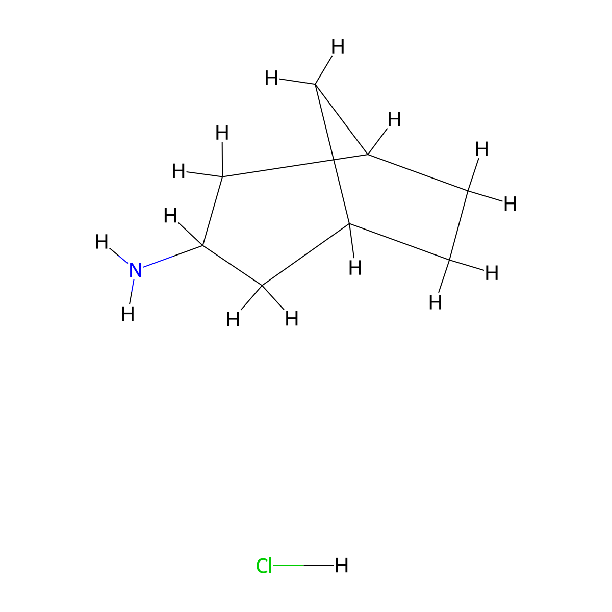 Bicyclo[3.2.1]octan-3-amine hydrochloride molecular structure, CAS 23263-48-1