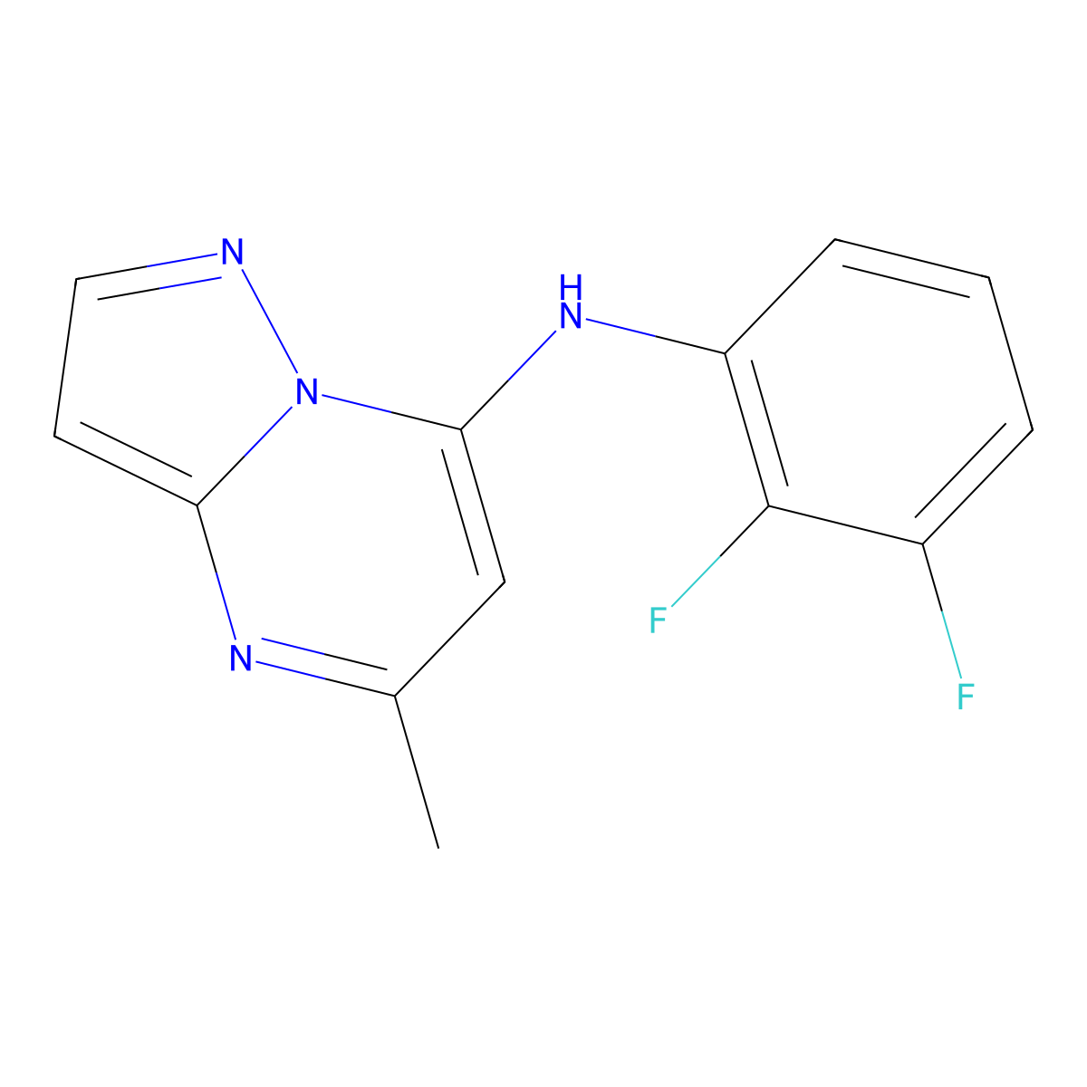 N-(2,3-difluorophenyl)-5-methylpyrazolo[1,5-a]pyrimidin-7-amine molecular structure, CAS 2326318-02-7