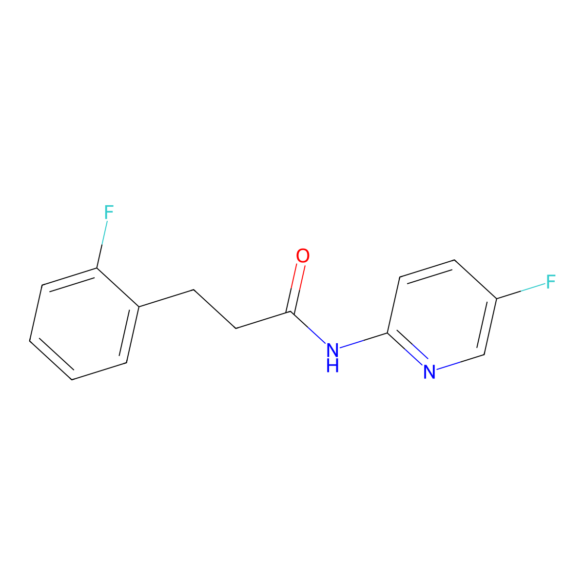 3-(2-fluorophenyl)-N-(5-fluoropyridin-2-yl)propanamide molecular structure, CAS 2326333-56-4