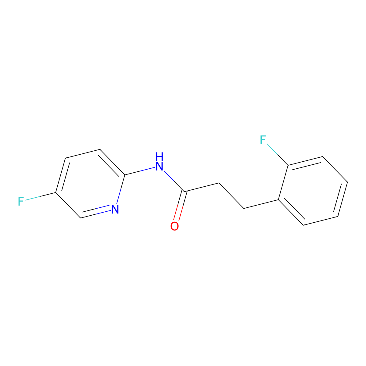 3-(2-fluorophenyl)-N-(5-fluoropyridin-2-yl)propanamide molecular structure, CAS 2326333-56-4