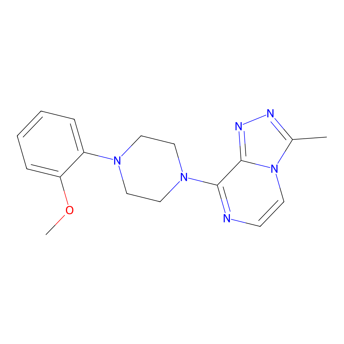 1-(2-Methoxyphenyl)-4-{3-methyl-[1,2,4]triazolo[4,3-a]pyrazin-8-yl}piperazine molecular structure, CAS 2326356-23-2