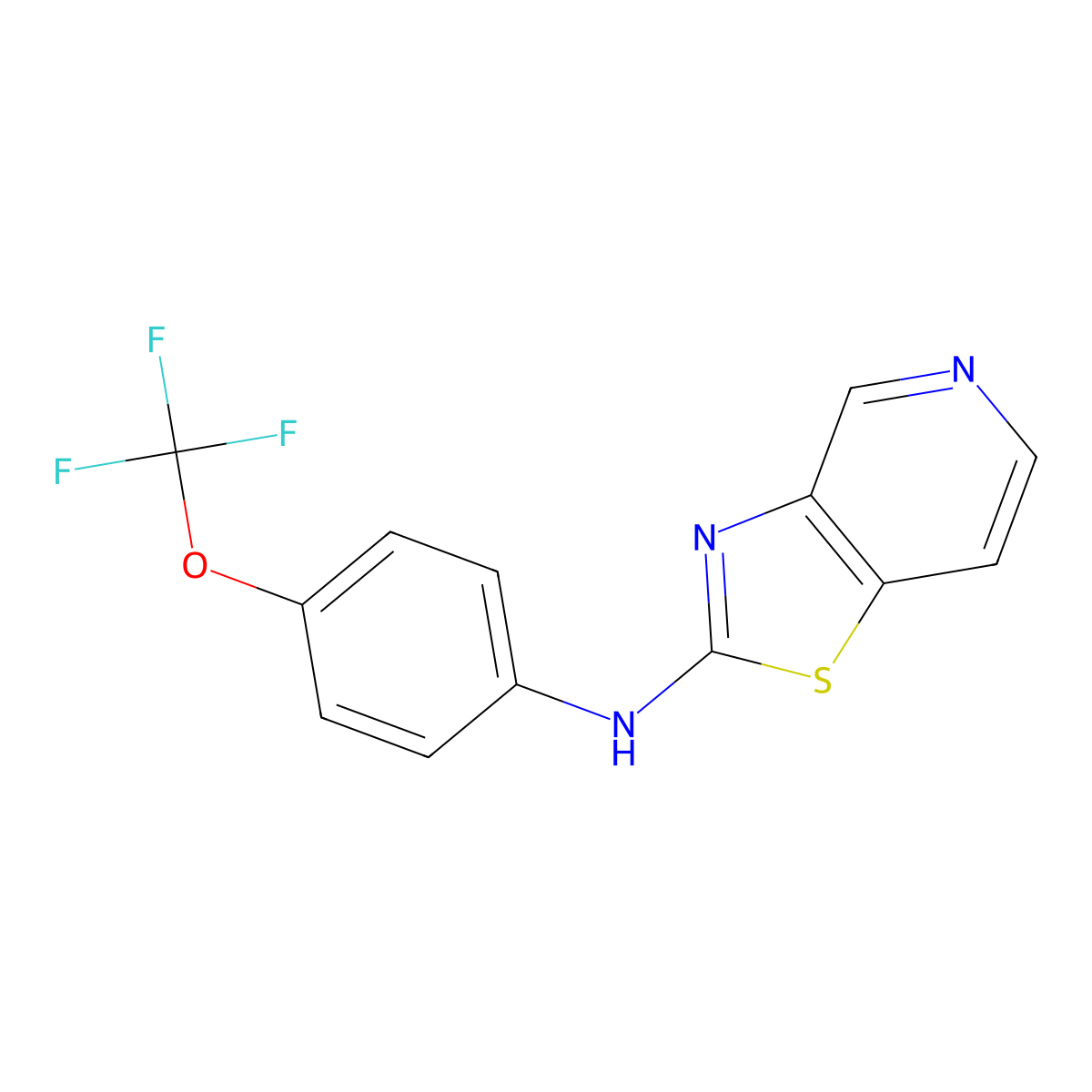 N-[4-(trifluoromethoxy)phenyl]-[1,3]thiazolo[4,5-c]pyridin-2-amine molecular structure, CAS 2326363-57-7