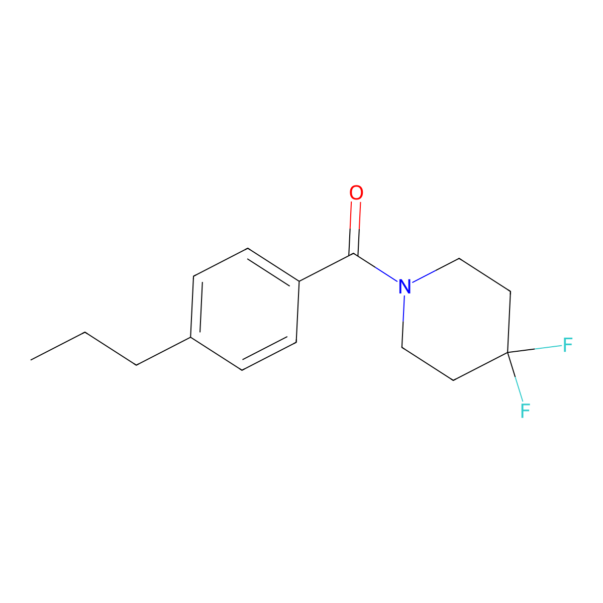4,4-Difluoro-1-(4-propylbenzoyl)piperidine molecular structure, CAS 2326373-44-6