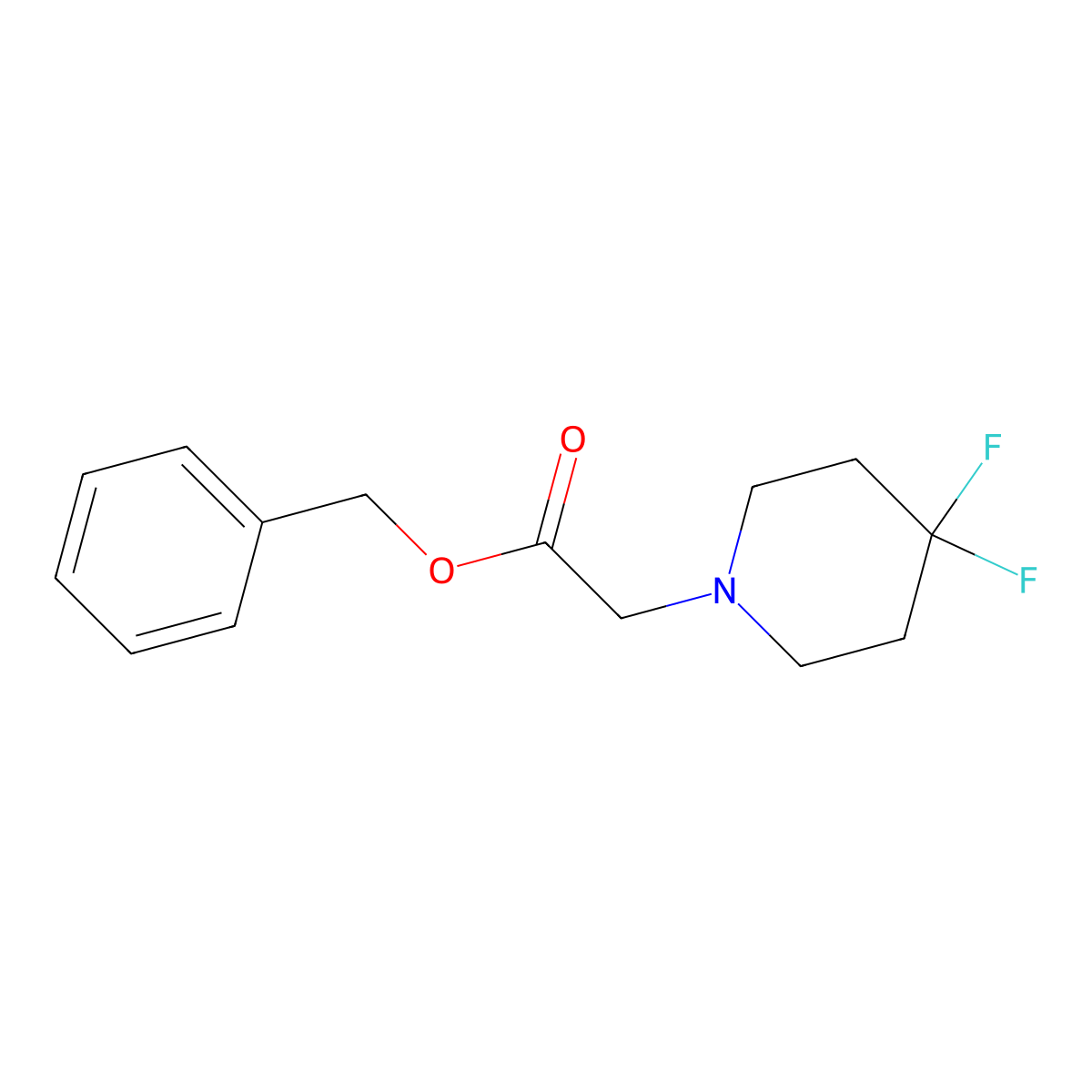 Benzyl 2-(4,4-difluoropiperidin-1-yl)acetate molecular structure, CAS 2326386-06-3