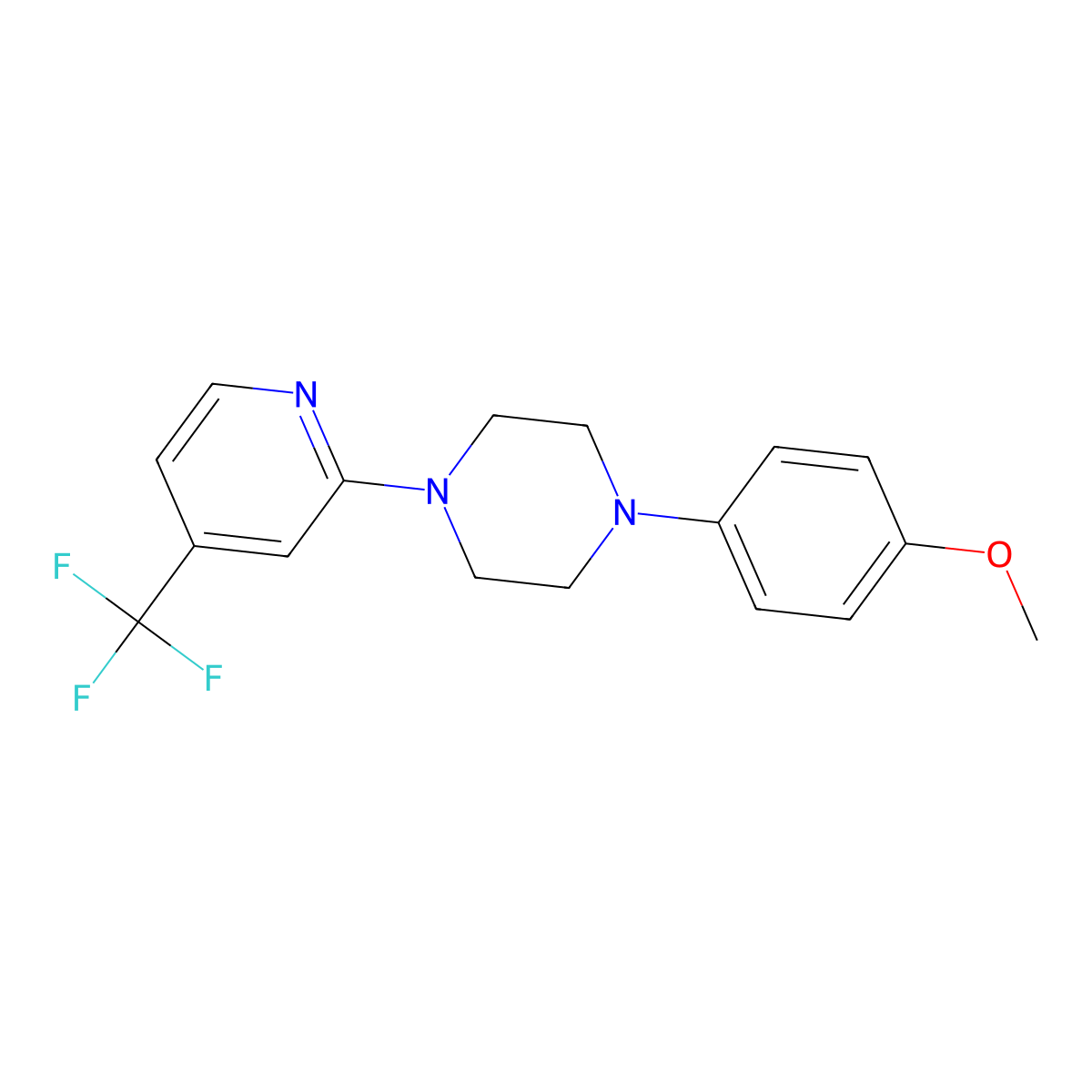 1-(4-Methoxyphenyl)-4-[4-(trifluoromethyl)pyridin-2-yl]piperazine molecular structure, CAS 2326444-58-8