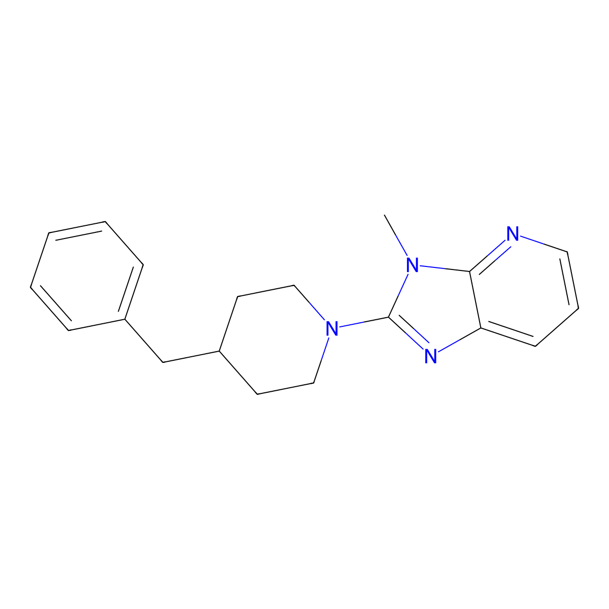 4-benzyl-1-{3-methyl-3H-imidazo[4,5-b]pyridin-2-yl}piperidine molecular structure, CAS 2326448-14-8