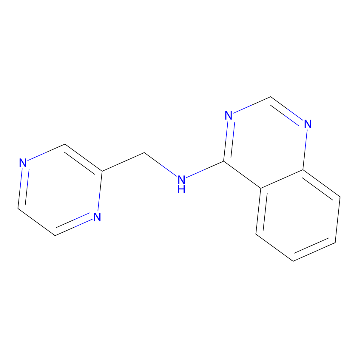 N-[(pyrazin-2-yl)methyl]quinazolin-4-amine molecular structure, CAS 2326491-64-7