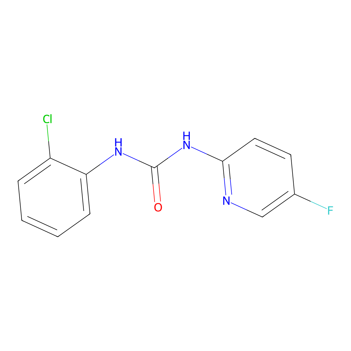 1-(2-Chlorophenyl)-3-(5-fluoropyridin-2-yl)urea molecular structure, CAS 2326501-14-6