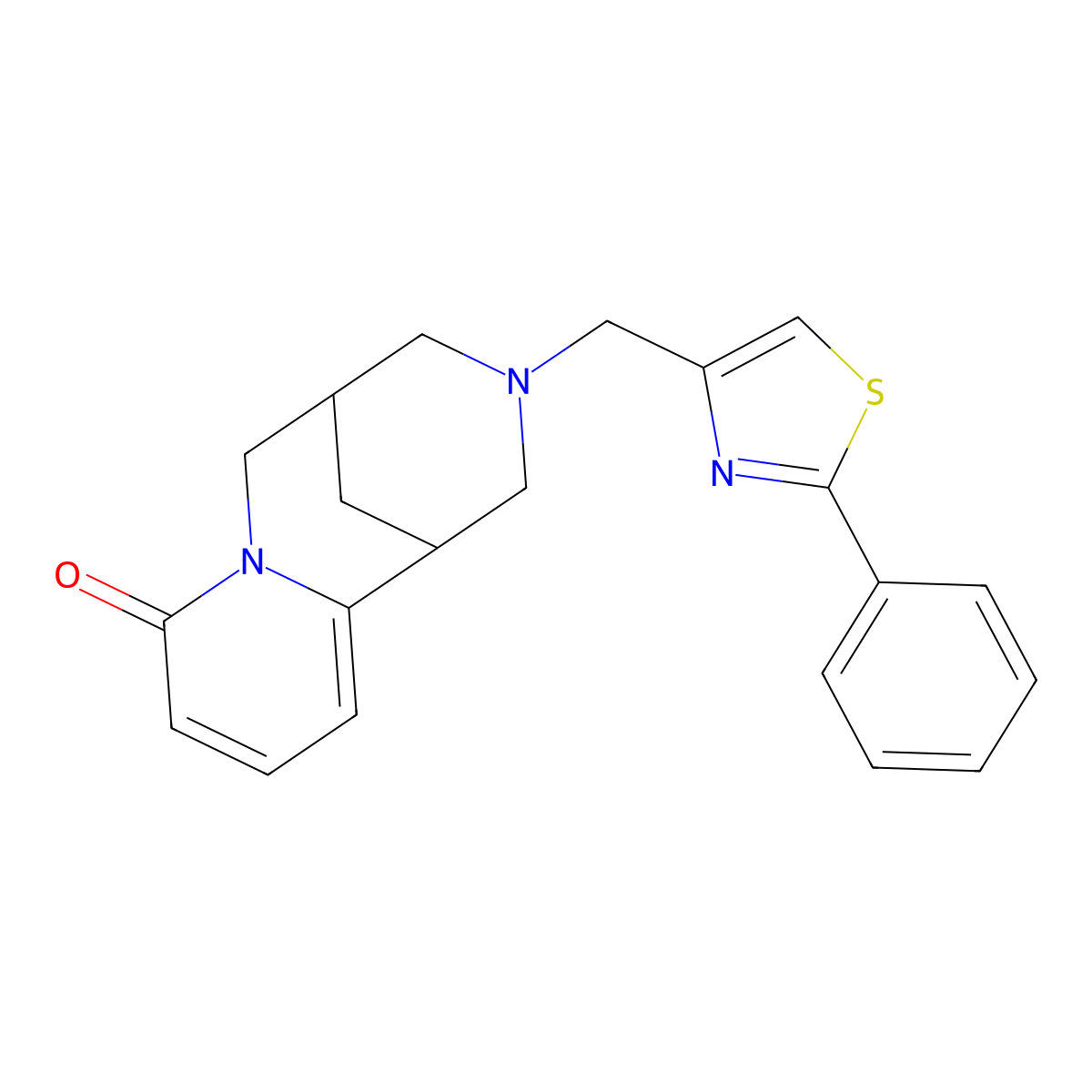 11-[(2-Phenyl-1,3-thiazol-4-yl)methyl]-7,11-diazatricyclo[7.3.1.0^{2,7}]trideca-2,4-dien-6-one molecular structure, CAS 2326509-46-8