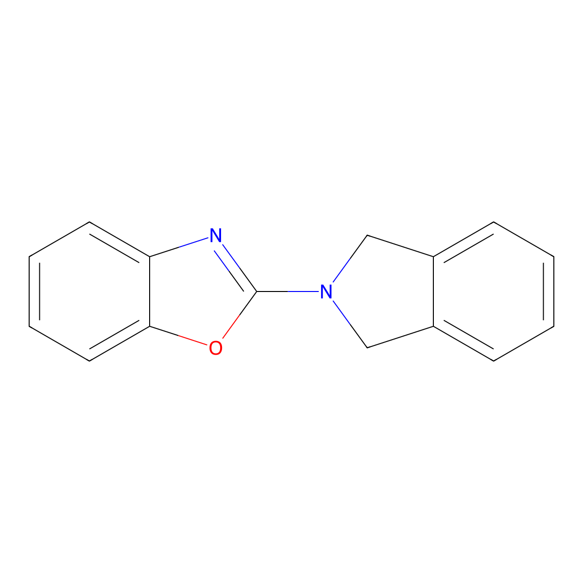 2-(2,3-dihydro-1H-isoindol-2-yl)-1,3-benzoxazole molecular structure, CAS 2326510-96-5