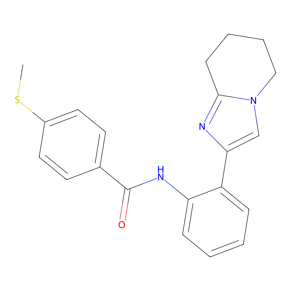 N-(2-{5H,6H,7H,8H-imidazo[1,2-a]pyridin-2-yl}phenyl)-4-(methylsulfanyl)benzamide molecular structure, CAS 2326511-55-9