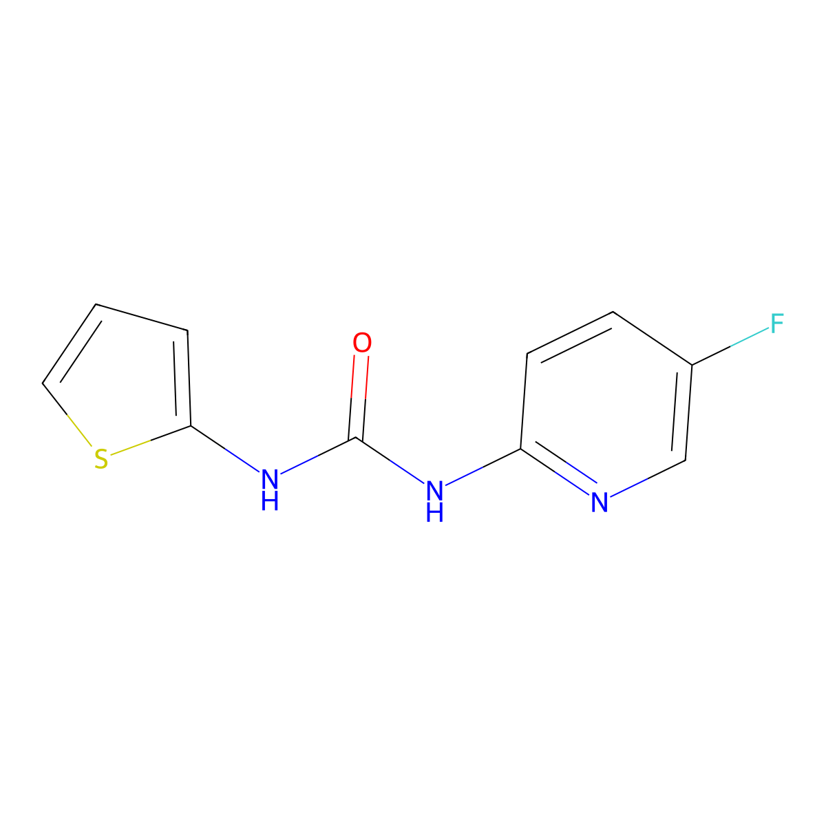 1-(5-Fluoropyridin-2-yl)-3-(thiophen-2-yl)urea molecular structure, CAS 2326518-96-9