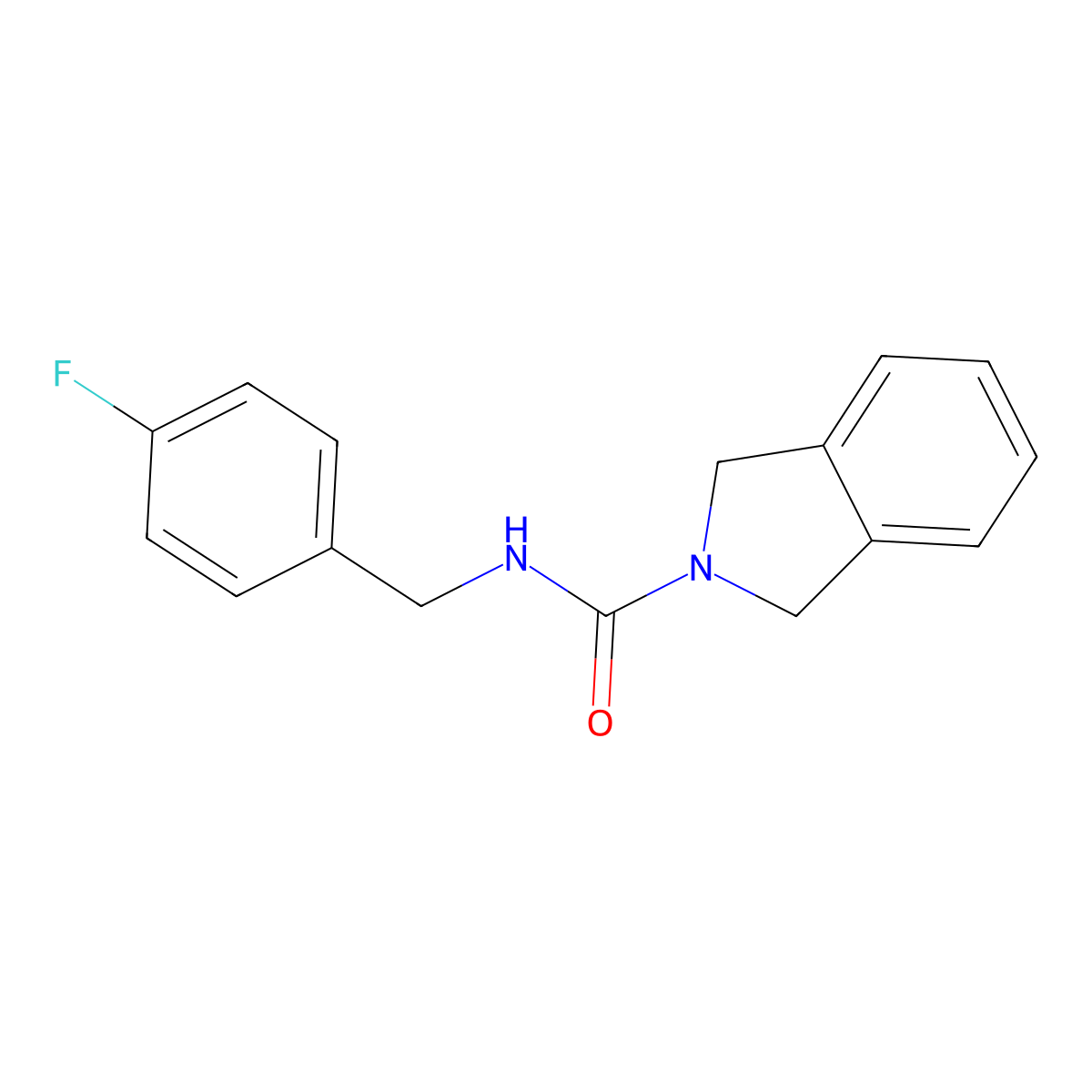 N-[(4-fluorophenyl)methyl]-2,3-dihydro-1H-isoindole-2-carboxamide molecular structure, CAS 2326519-01-9