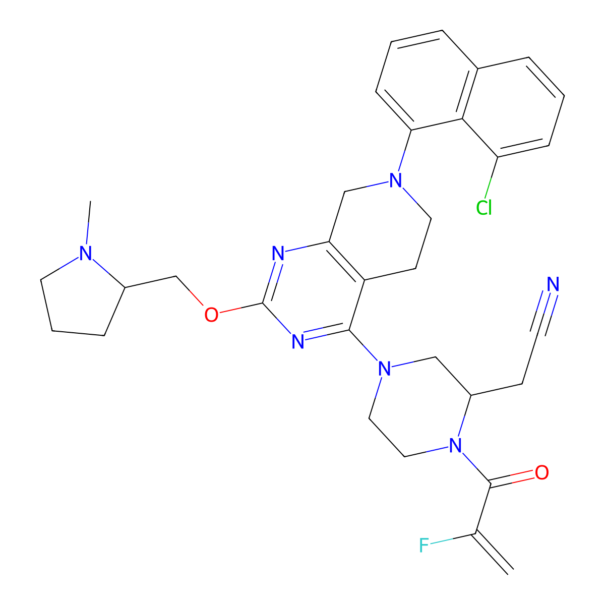 Adagrasib molecular structure, CAS 2326521-71-3