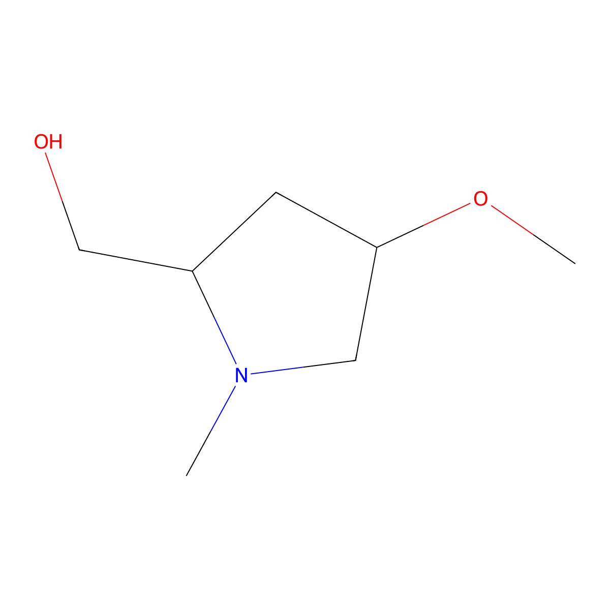 ((2R,4R)-4-Methoxy-1-methylpyrrolidin-2-yl)methanol molecular structure, CAS 2326524-80-3