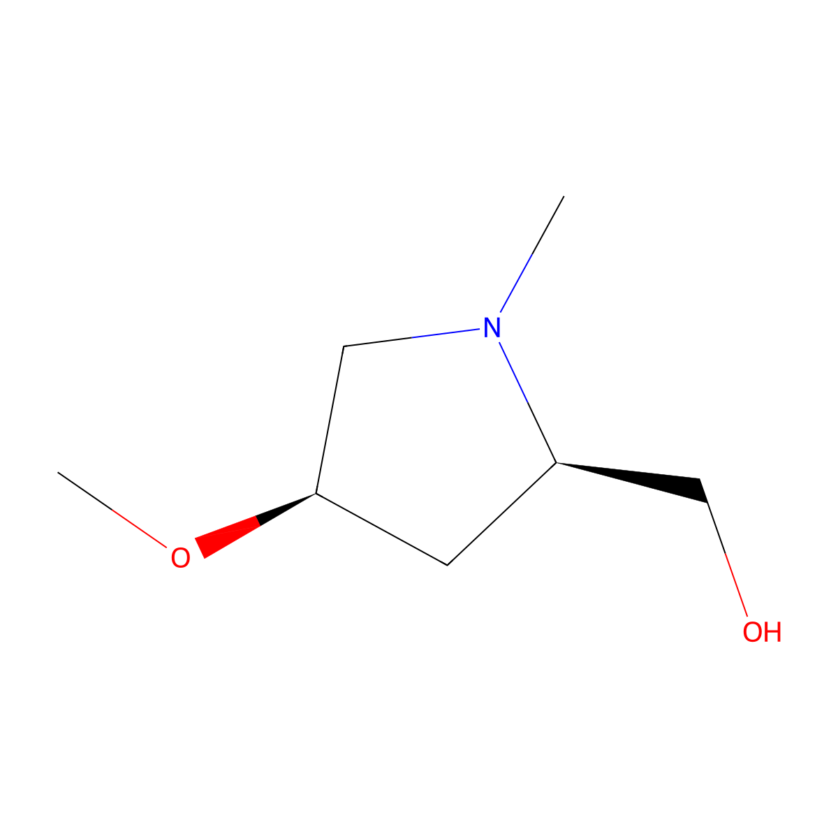 ((2R,4R)-4-Methoxy-1-methylpyrrolidin-2-yl)methanol molecular structure, CAS 2326524-80-3