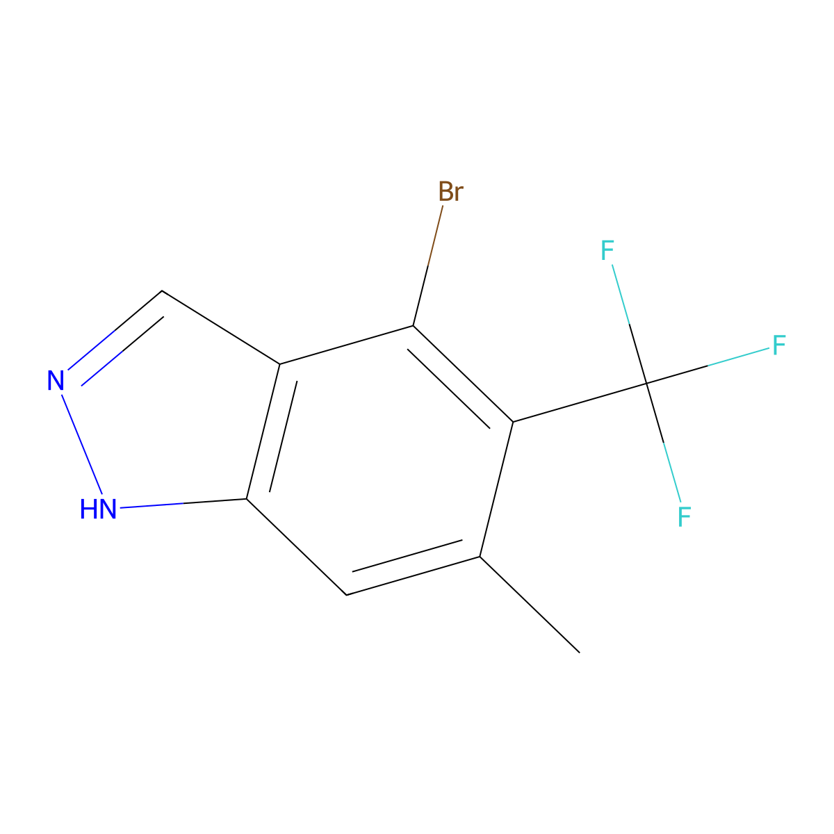 4-Bromo-6-methyl-5-(trifluoromethyl)-1H-indazole molecular structure, CAS 2326524-89-2