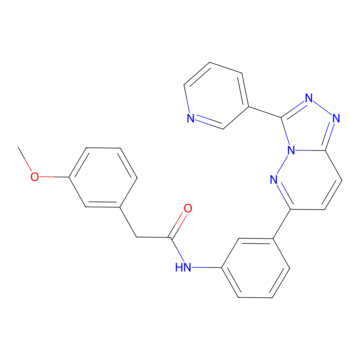 2-(3-methoxyphenyl)-N-{3-[3-(pyridin-3-yl)-[1,2,4]triazolo[4,3-b]pyridazin-6-yl]phenyl}acetamide molecular structure, CAS 2326540-05-8