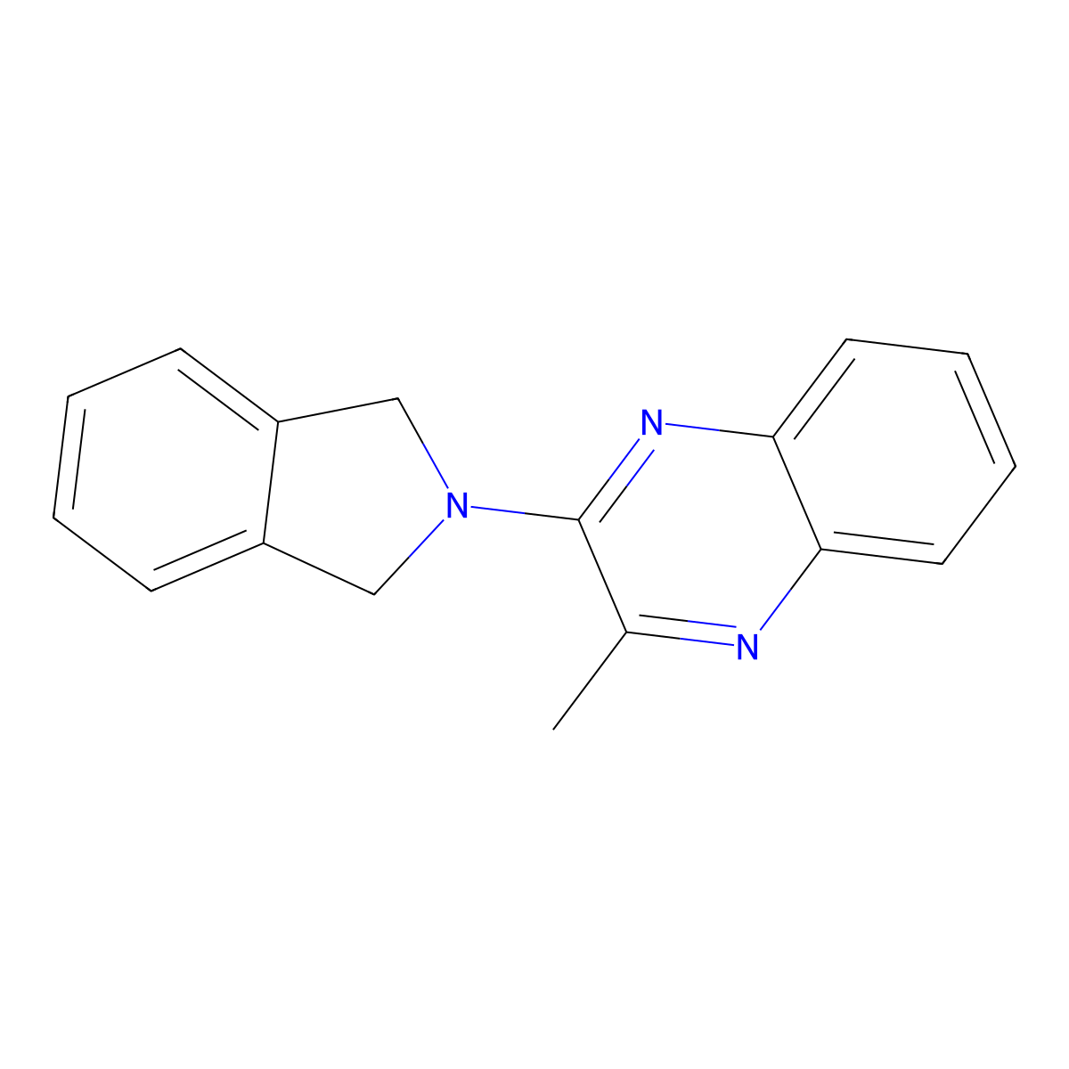 2-(2,3-dihydro-1H-isoindol-2-yl)-3-methylquinoxaline molecular structure, CAS 2326556-81-2