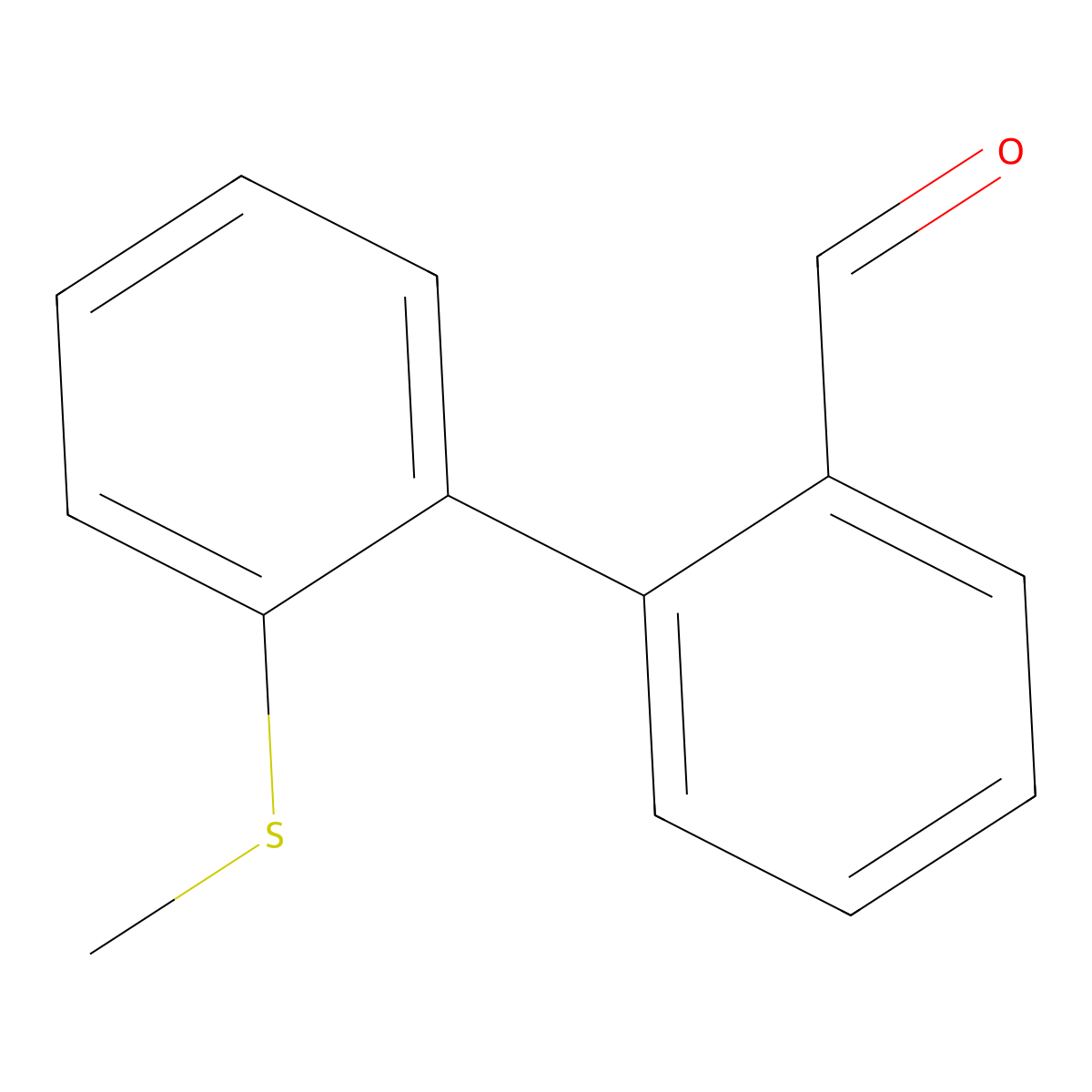2'-(Methylthio)-[1,1'-biphenyl]-2-carbaldehyde molecular structure, CAS 2326580-23-6