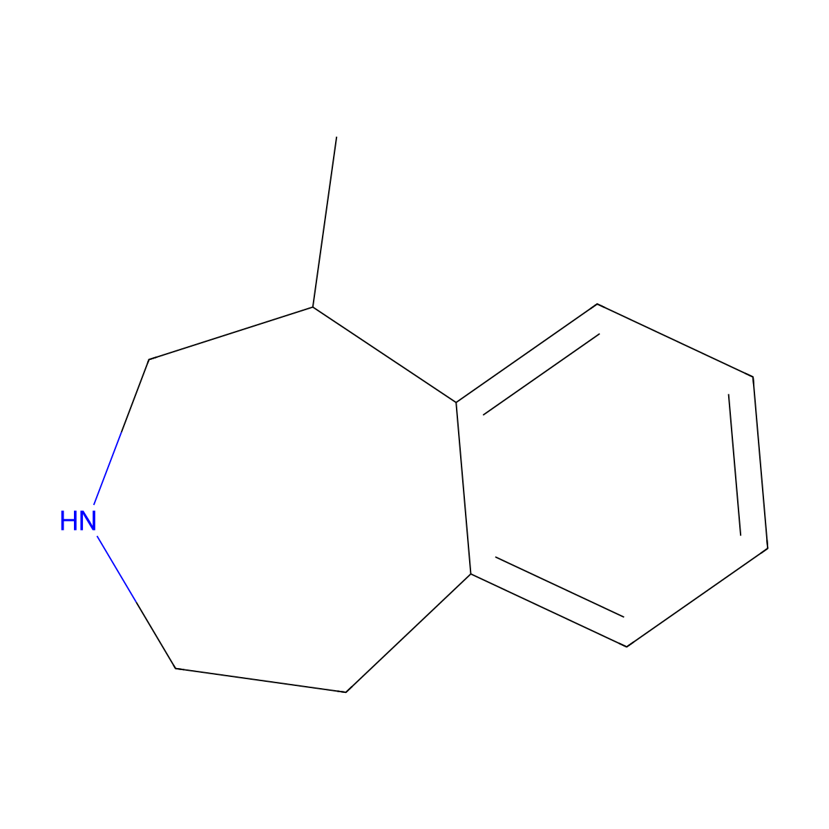 1-Methyl-2,3,4,5-tetrahydro-1H-benzo[d]azepine molecular structure, CAS 23266-24-2