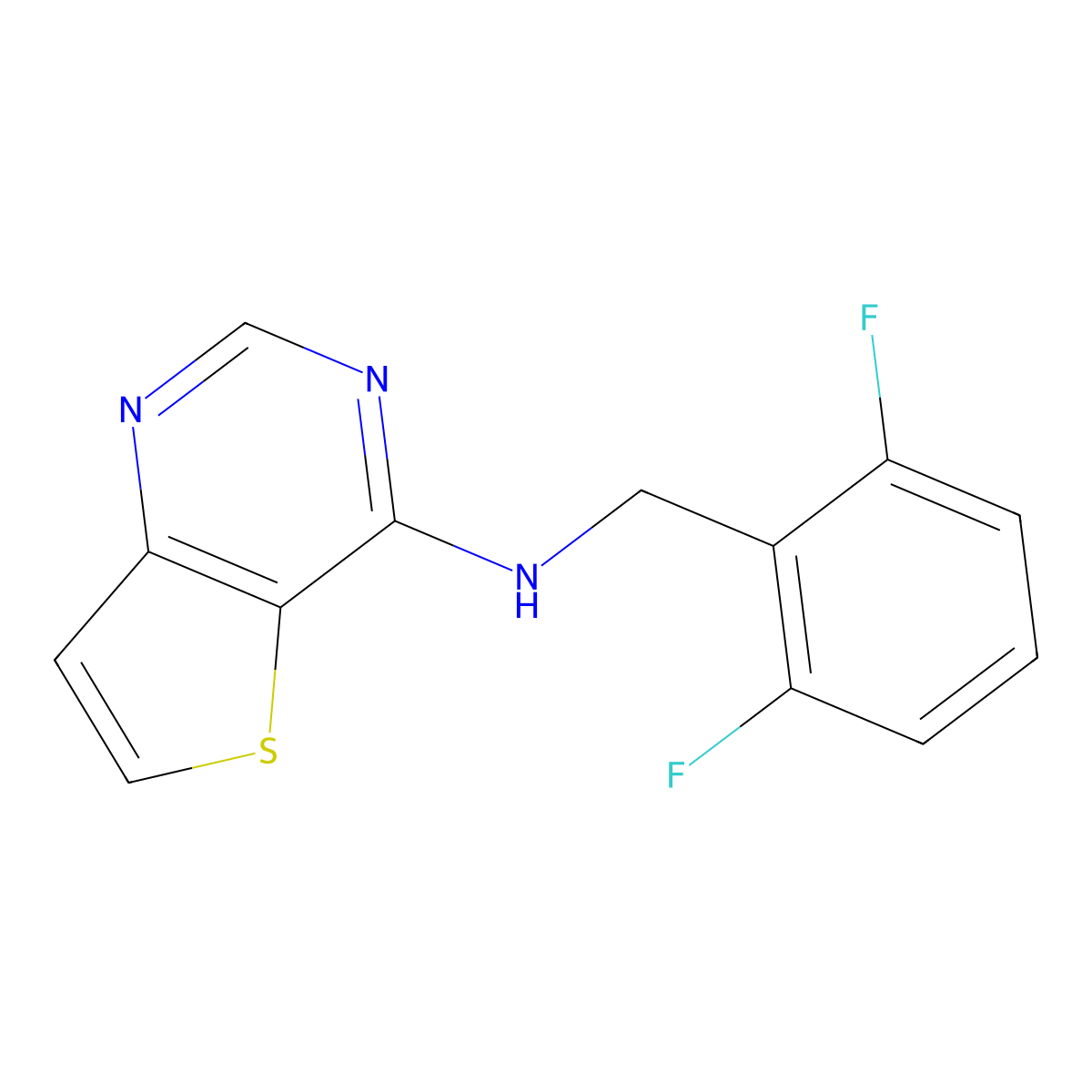 N-[(2,6-difluorophenyl)methyl]thieno[3,2-d]pyrimidin-4-amine molecular structure, CAS 2326627-59-0