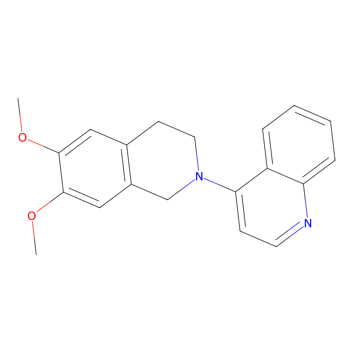 4-(6,7-Dimethoxy-1,2,3,4-tetrahydroisoquinolin-2-yl)quinoline molecular structure, CAS 2326656-79-3