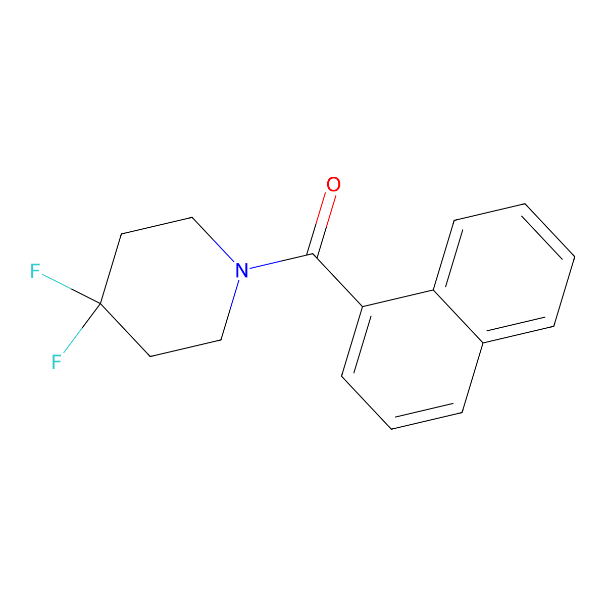 4,4-Difluoro-1-(naphthalene-1-carbonyl)piperidine molecular structure, CAS 2326669-78-5