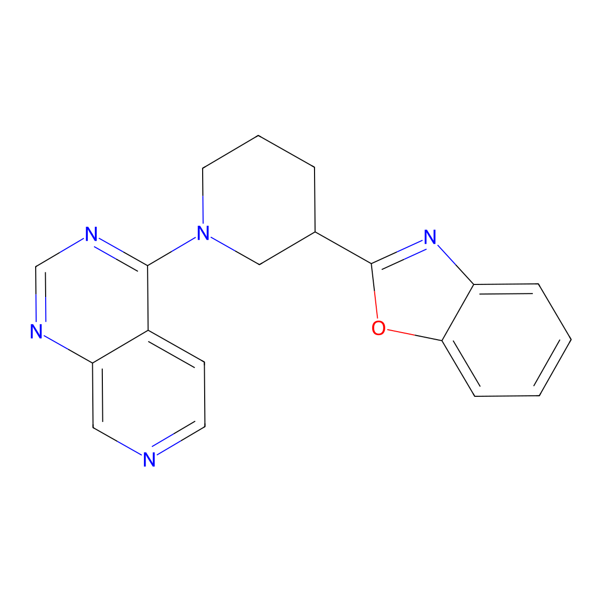 2-(1-Pyrido[3,4-d]pyrimidin-4-ylpiperidin-3-yl)-1,3-benzoxazole molecular structure, CAS 2326669-98-9