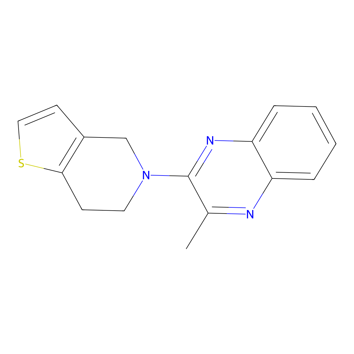 2-methyl-3-{4H,5H,6H,7H-thieno[3,2-c]pyridin-5-yl}quinoxaline molecular structure, CAS 2326670-77-1