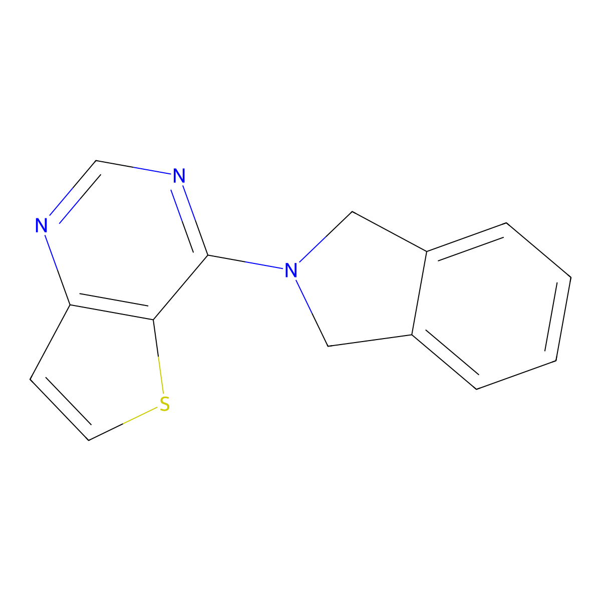 2-{thieno[3,2-d]pyrimidin-4-yl}-2,3-dihydro-1H-isoindole molecular structure, CAS 2326673-90-7