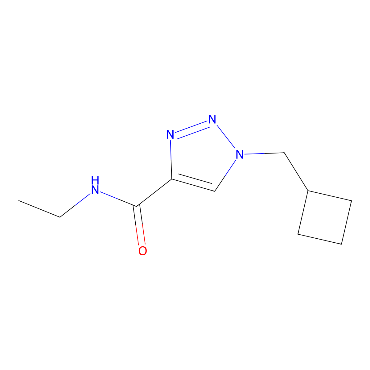 1-(cyclobutylmethyl)-N-ethyl-1H-1,2,3-triazole-4-carboxamide molecular structure, CAS 2326803-05-6