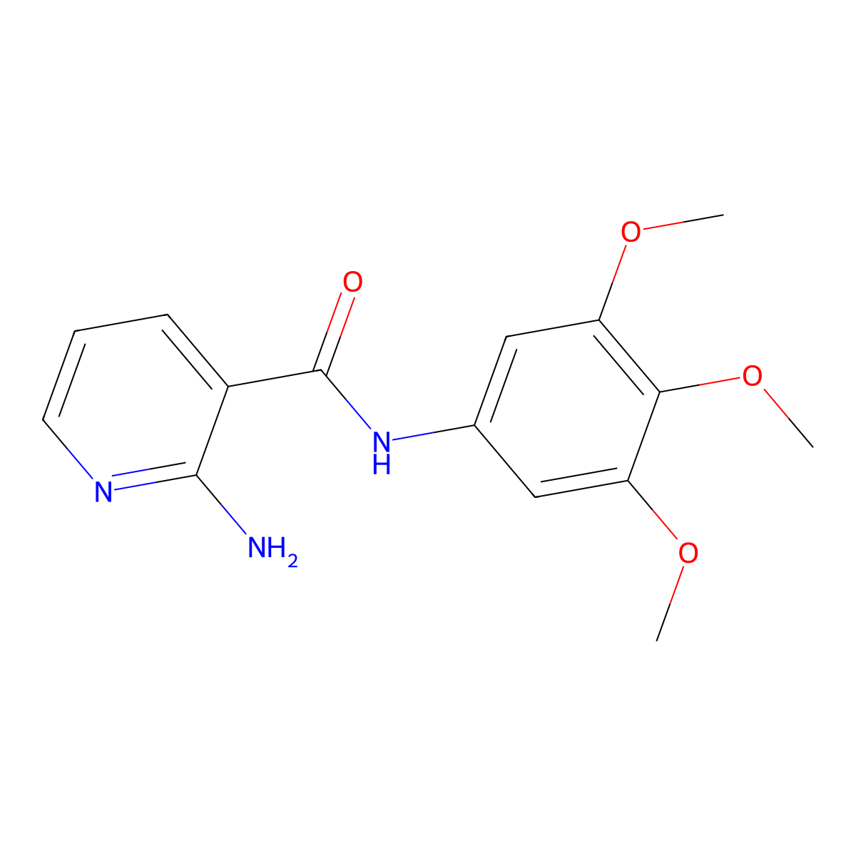 2-amino-N-(3,4,5-trimethoxyphenyl)pyridine-3-carboxamide molecular structure, CAS 2326813-38-9