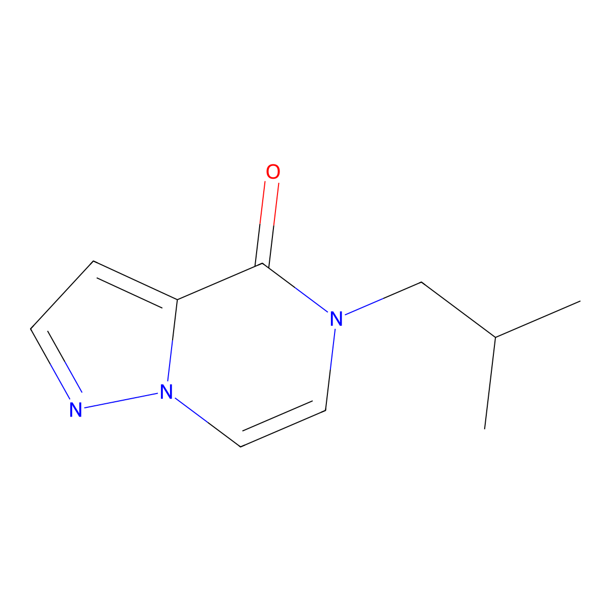 5-(2-methylpropyl)-4H,5H-pyrazolo[1,5-a]pyrazin-4-one molecular structure, CAS 2326826-19-9