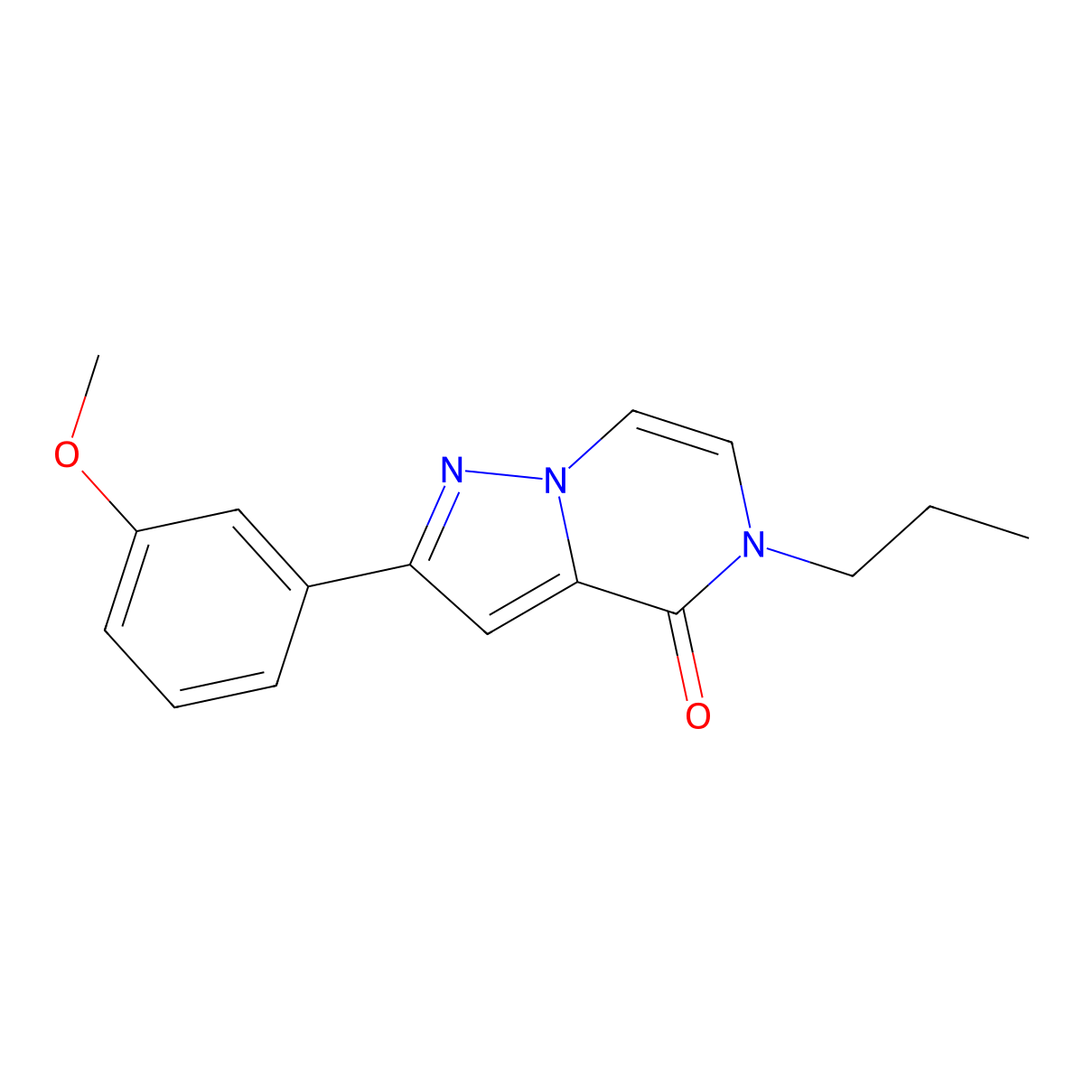2-(3-methoxyphenyl)-5-propyl-4H,5H-pyrazolo[1,5-a]pyrazin-4-one molecular structure, CAS 2326871-59-2