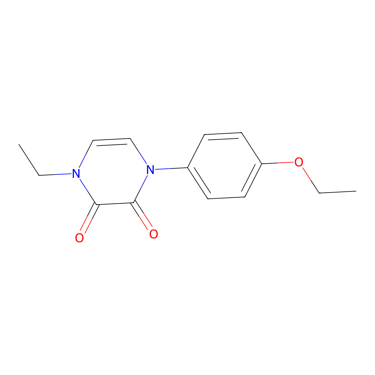 1-(4-Ethoxyphenyl)-4-ethyl-1,2,3,4-tetrahydropyrazine-2,3-dione molecular structure, CAS 2326875-31-2