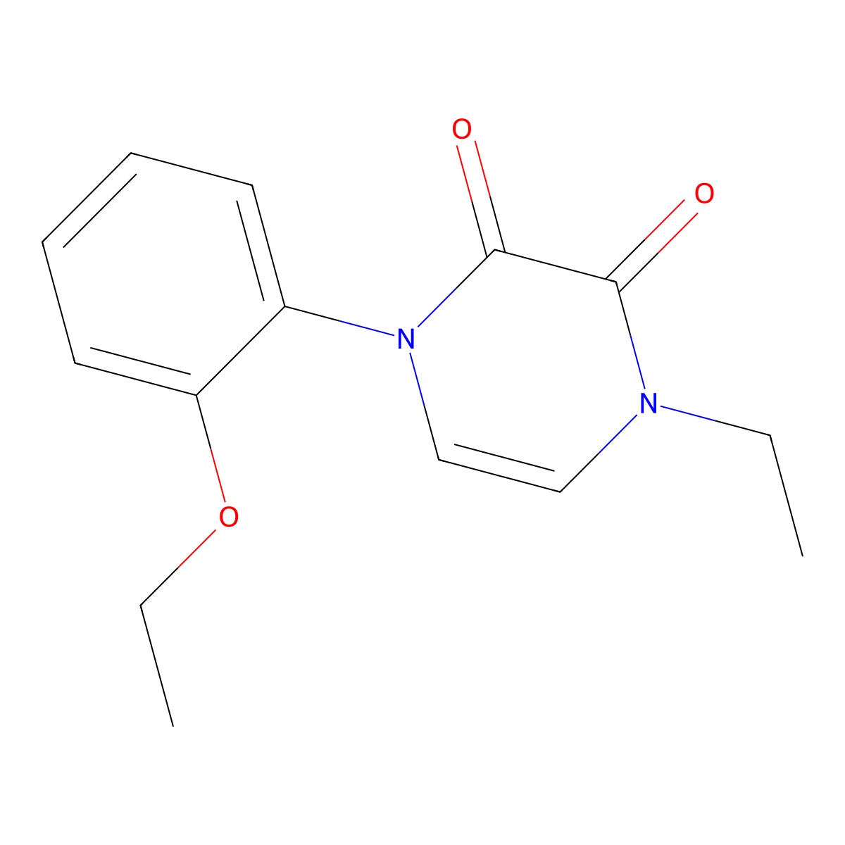 1-(2-Ethoxyphenyl)-4-ethyl-1,2,3,4-tetrahydropyrazine-2,3-dione molecular structure, CAS 2326875-80-1